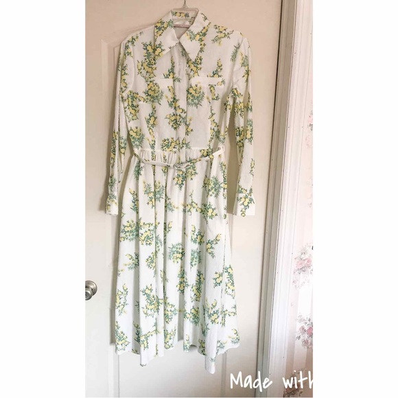 EMILIA WICKSTEAD Aisha belted floral-print cotton-blend midi shirt dress - Picture 4 of 14